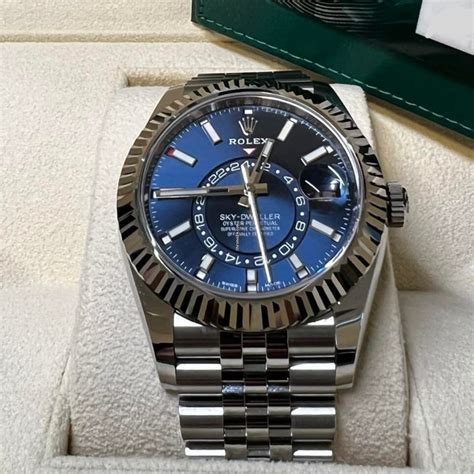 rolex sky dweller steel on wrist|Rolex Sky-Dweller blue 2022.